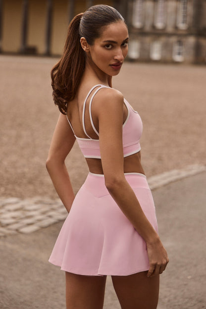 Soft Active Crossover Mini Skort in Powder Pink